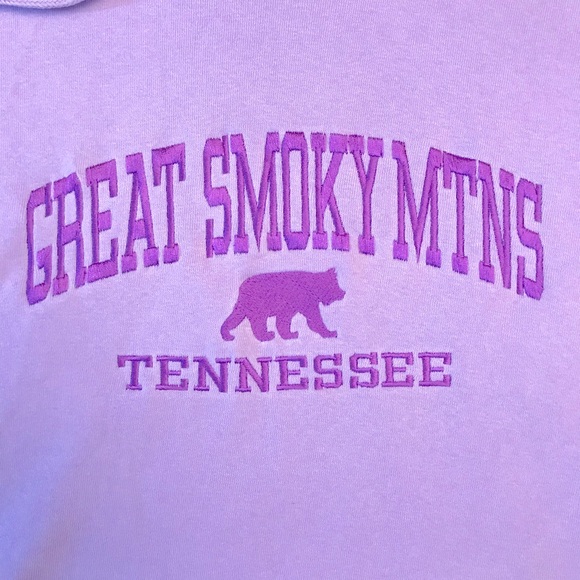 Great Smoky Mountains Tennessee Hoodie Sweatshirt Adult Large Oversized Purple - Picture 5 of 8